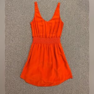 Babaton orange silk dress size small